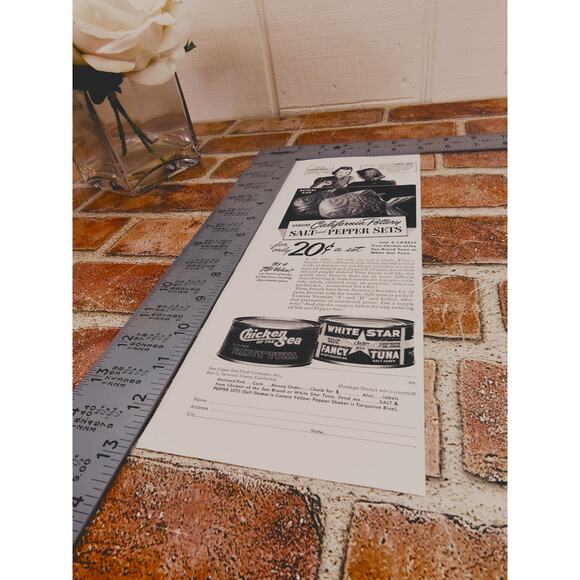 1940 Chicken of Sea Tuna‎ Salt & Pepper Kitchen Collectible Nostalgic Print Ad - Picture 7 of 11